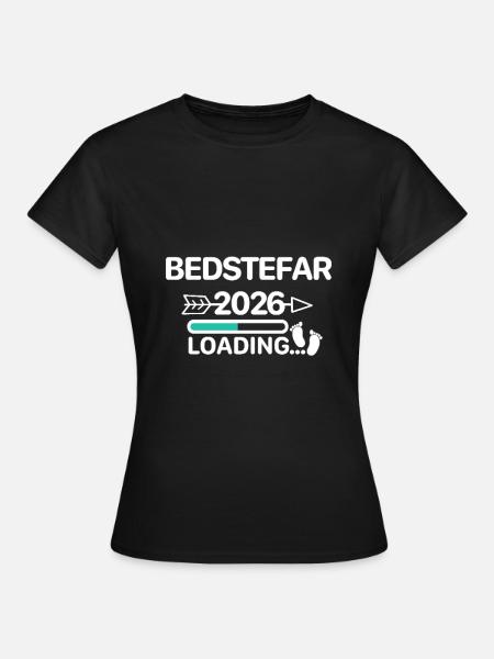 Bedstefar 2026 dänisch - Dame-T-shirt - sort