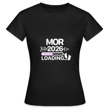 Mor 2026 Danish pregnancy announcement - Women's T-Shirt - black - Front - AI Model Female 172 dark (172cm)