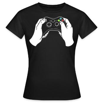 Manettes de jeu - T-shirt Femme - noir - Devant - AI Model Female 172 dark (172cm)