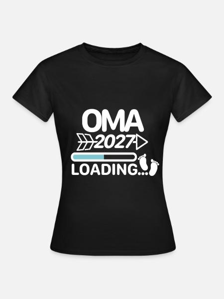 Ich werde Oma 2027 Babyfüße - Frauen T-Shirt - Schwarz