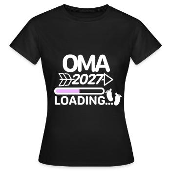 Grandma 2027 Baby Feet - Women's T-Shirt - black - Front - AI Model Female 172 dark (172cm)