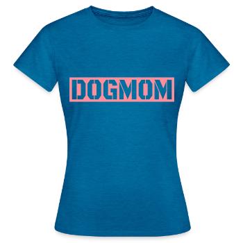 Mamma Cane - Maglietta da donna - zaffiro azzurro antico screziato - Fronte - AI Model Female 172 dark (172cm)