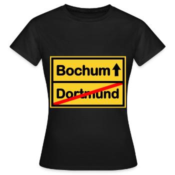 Les fans de Bochum - T-shirt Femme - noir - Devant - AI Model Female 172 dark (172cm)