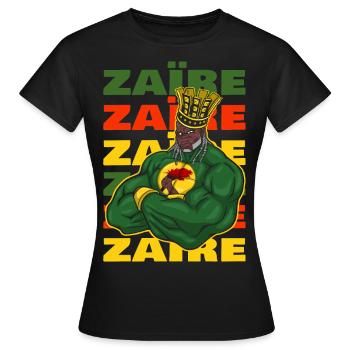 KING ZAÏRE - T-shirt Femme - noir - Devant - AI Model Female 172 dark (172cm)