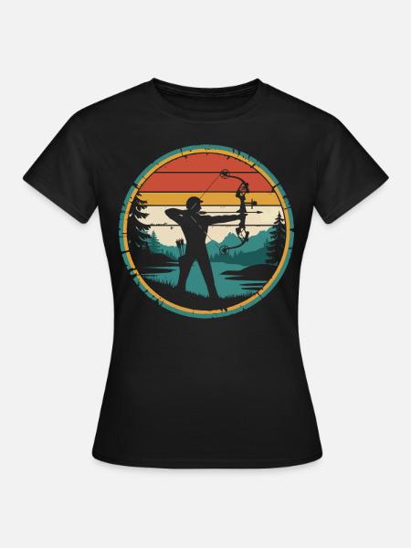 Retro Vintage Bow Hunting Archery Gifts - Frauen T-Shirt - Schwarz