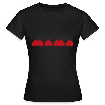MAMA from / from the heart - A gift with a heart - Women's T-Shirt - black - Front - AI Model Female 172 dark (172cm)