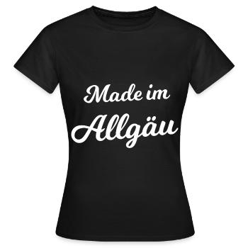 L’Allgäu dans le sud de l’Allemagne - T-shirt Femme - noir - Devant - AI Model Female 172 dark (172cm)