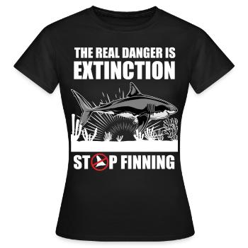 Shark sharks sharks shark sharks gift - Women's T-Shirt - black - Front - AI Model Female 172 dark (172cm)