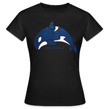 Épaulard protection des espèces protection de la nature protection des animaux - T-shirt Femme - noir - Devant - AI Model Female 172 dark (172cm)
