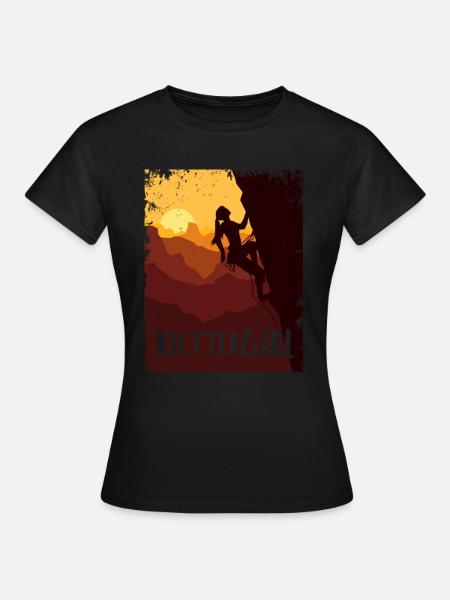 Escalade escalade fille alpiniste - T-shirt Femme - noir