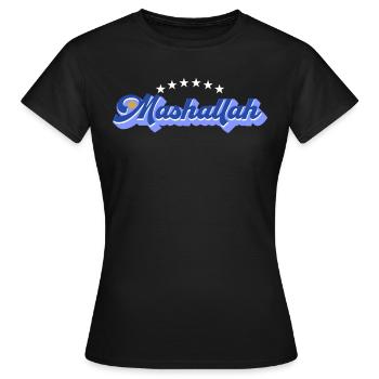 Mashallah Kosovo Style drapeau kosovar - T-shirt Femme - noir - Devant - AI Model Female 172 dark (172cm)