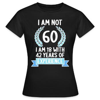 60 ans 60 ans 60 ans 60 ans 60 ans - T-shirt Femme - noir - Devant - AI Model Female 172 dark (172cm)