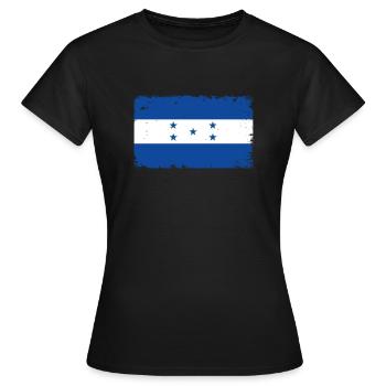 Honduras Drapeau Drapeau Vintage Honduras - T-shirt Femme - noir - Devant - AI Model Female 172 dark (172cm)