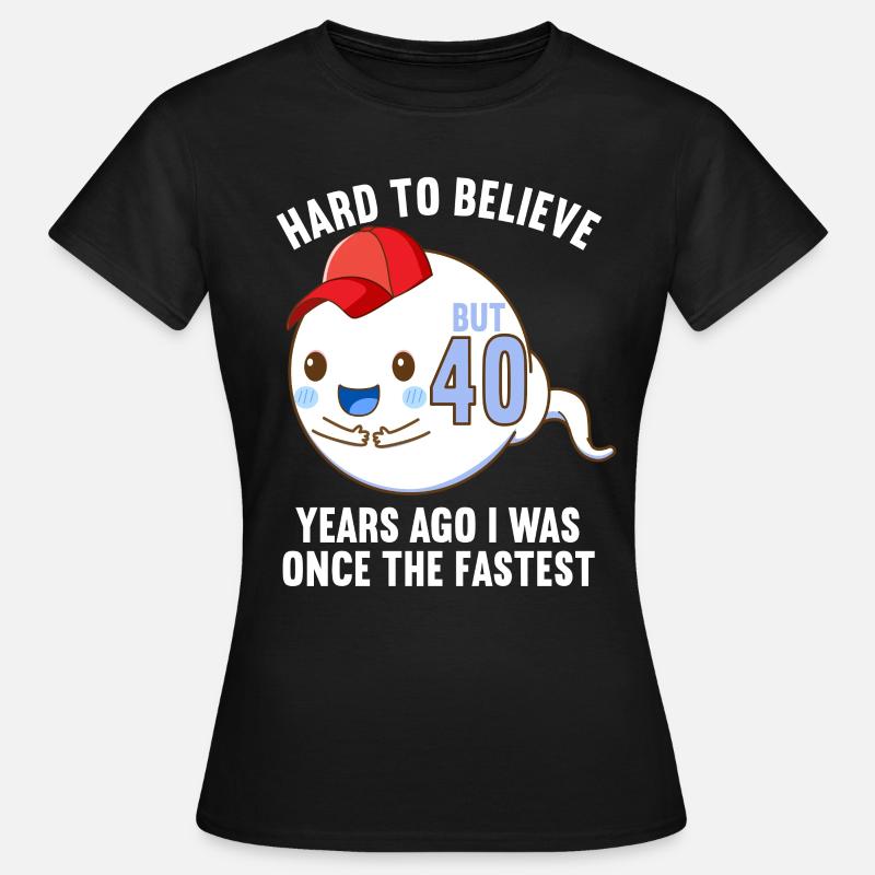 40 år siden 40 år hurtigste 40 års fødselsdag - T-shirt dam - svart
