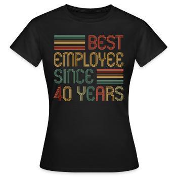40 ans de service 40 ans de service - T-shirt Femme - noir - Devant - AI Model Female 172 dark (172cm)