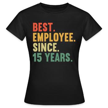 15 ans de service 15 ans de service - T-shirt Femme - noir - Devant - AI Model Female 172 dark (172cm)