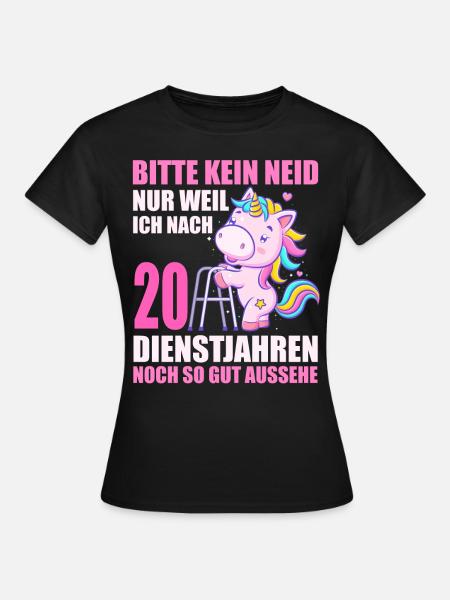 20 Jahre im Dienst 20 Jähriges Dienstjubiläum - Frauen T-Shirt - Schwarz