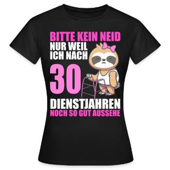 30 Jahre im Dienst 30 Jähriges Dienstjubiläum - Frauen T-Shirt - Schwarz - Vorne - AI Model Female 172 dark (172cm)