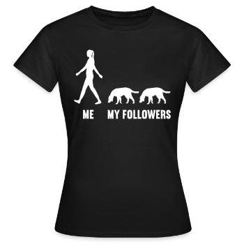 Moi et mes adeptes Chien Chien Chien Chiens - T-shirt Femme - noir - Devant - AI Model Female 172 dark (172cm)