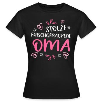 stolze frischgebackene Oma Omi Gandma Oma - Frauen T-Shirt - Schwarz - Vorne - AI Model Female 172 dark (172cm)