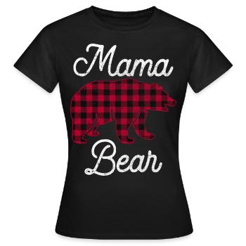 Mama Bear - Frauen T-Shirt - Schwarz - Vorne - AI Model Female 172 dark (172cm)