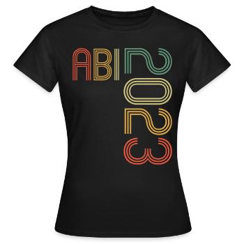 Abitur Gymnasium Women and Men Abi 2023 - Women's T-Shirt - black - Front - AI Model Female 172 dark (172cm)