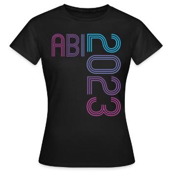 Abitur Gymnasium Women and Men Abi 2023 - Women's T-Shirt - black - Front - AI Model Female 172 dark (172cm)