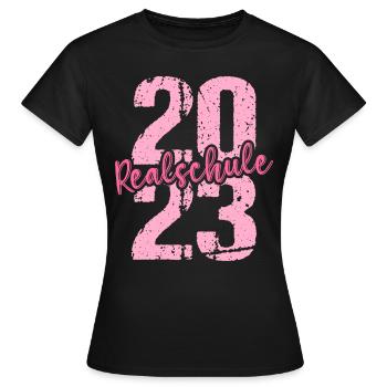 Realschule bestanden Realschulabschluss 2023 - Frauen T-Shirt - Schwarz - Vorne - AI Model Female 172 dark (172cm)