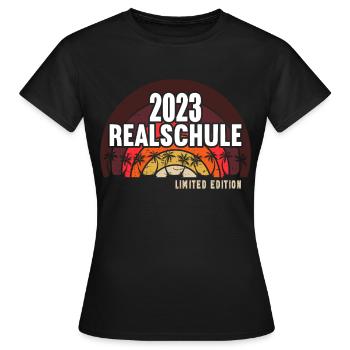 Realschule bestanden Realschulabschluss 2023 - Frauen T-Shirt - Schwarz - Vorne - AI Model Female 172 dark (172cm)