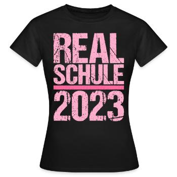Realschule bestanden Realschulabschluss 2023 - Frauen T-Shirt - Schwarz - Vorne - AI Model Female 172 dark (172cm)