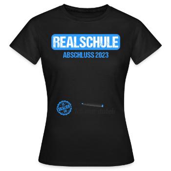 Realschule Gästebuch Realschulabschluss 2023 - Frauen T-Shirt - Schwarz - Vorne - AI Model Female 172 dark (172cm)