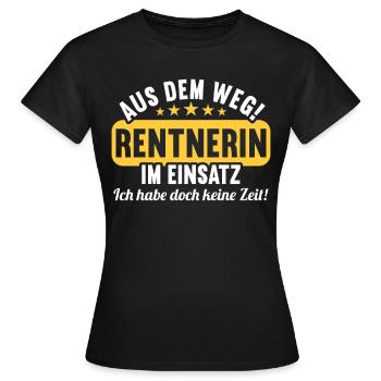 Rente 2023 Ruhestand Abschied Rentnerin 2023 - Frauen T-Shirt - Schwarz - Vorne - AI Model Female 172 dark (172cm)