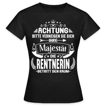 Rente 2023 Ruhestand Abschied Rentnerin 2023 - Frauen T-Shirt - Schwarz - Vorne - AI Model Female 172 dark (172cm)