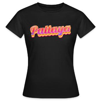 Vintage Thailand Urlaubsreise Asien Thai Pattaya - Frauen T-Shirt - Schwarz - Vorne - AI Model Female 172 dark (172cm)