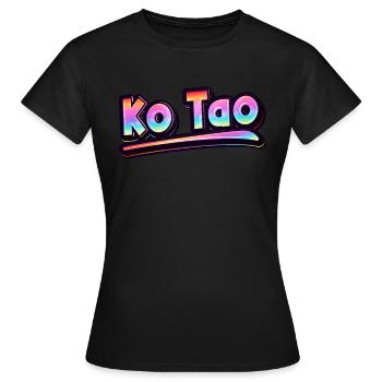 Vintage Thaïlande Vacances Asie Thai Ko Tao - T-shirt Femme - noir - Devant - AI Model Female 172 dark (172cm)