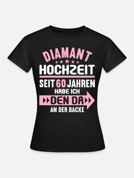 60 verheiratet Diamant Hochzeit 60.Hochzeitstag - Frauen T-Shirt - Schwarz