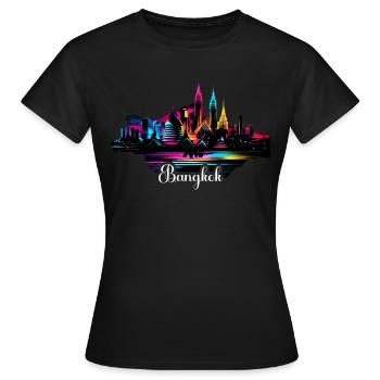 Bangkok Thailand Thai Travel Bangkok Outfit. - Frauen T-Shirt - Schwarz - Vorne - AI Model Female 172 dark (172cm)