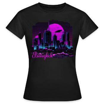Bangkok Thailand Thai Travel Bangkok Outfit. - Frauen T-Shirt - Schwarz - Vorne - AI Model Female 172 dark (172cm)