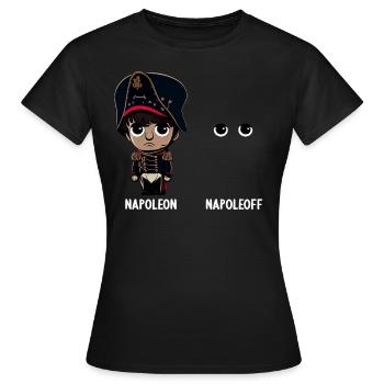 Napoléon Napoléon Joyeux Napoléon Bonaparte - T-shirt Femme - noir - Devant - AI Model Female 172 dark (172cm)