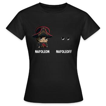 Napoléon Napoléon Joyeux Napoléon Bonaparte - T-shirt Femme - noir - Devant - AI Model Female 172 dark (172cm)