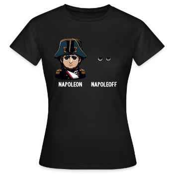 Napoléon Napoléon Joyeux Napoléon Bonaparte - T-shirt Femme - noir - Devant - AI Model Female 172 dark (172cm)