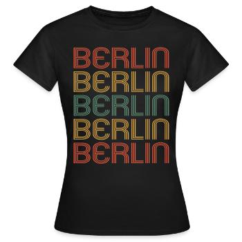 Berlin Berlinerin Berlin Ville Berlin - T-shirt Femme - noir - Devant - AI Model Female 172 dark (172cm)