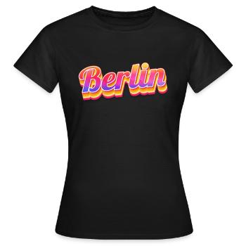Berlin Berlinerin Berlin Ville Berlin - T-shirt Femme - noir - Devant - AI Model Female 172 dark (172cm)