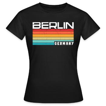 Berlin Berlinerin Berlin Ville Berlin - T-shirt Femme - noir - Devant - AI Model Female 172 dark (172cm)