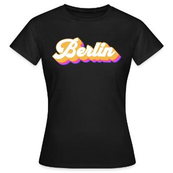 Berlin Berlinerin Berlin Ville Berlin - T-shirt Femme - noir - Devant - AI Model Female 172 dark (172cm)