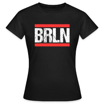 Berlin Berlinerin Berliner Stadt Berlin - Frauen T-Shirt - Schwarz - Vorne - AI Model Female 172 dark (172cm)