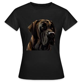 Great Dane Great Dane Dog Dogs Great Dane - Women's T-Shirt - black - Front - AI Model Female 172 dark (172cm)