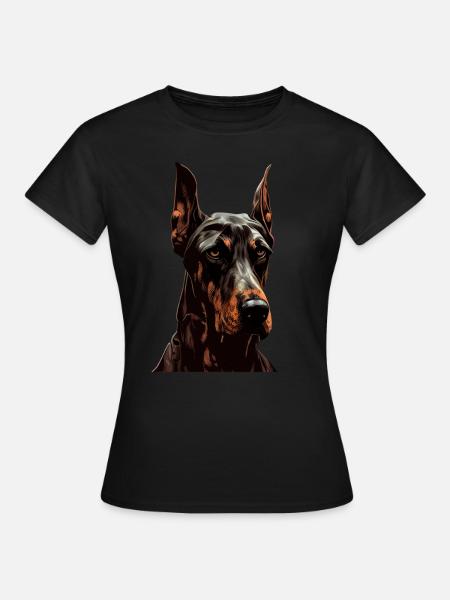Dobermann Dobermänner Hund Hunde Welpe Dobermann - Frauen T-Shirt - Schwarz