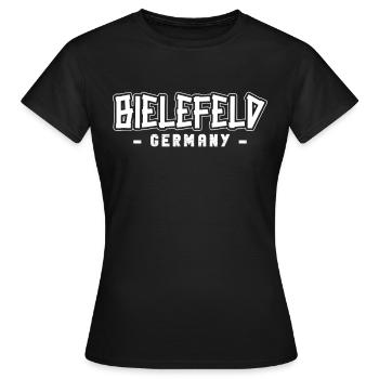 Bielefelderin Bielefelder Bielefeld - Frauen T-Shirt - Schwarz - Vorne - AI Model Female 172 dark (172cm)