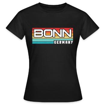 Bonnerin Bonner Bonn - Frauen T-Shirt - Schwarz - Vorne - AI Model Female 172 dark (172cm)